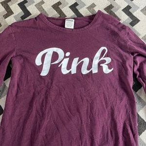 Victoria secret, long sleeve, maroon color.